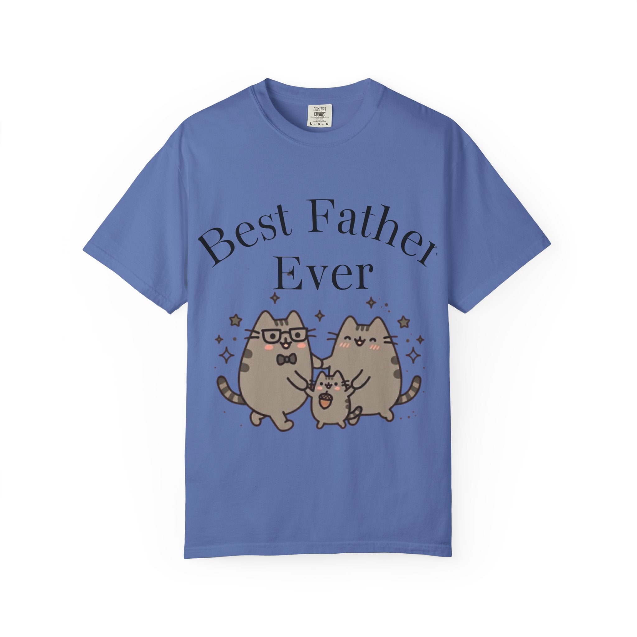 Best Father Ever, Happy Cat Family Graphic Tee