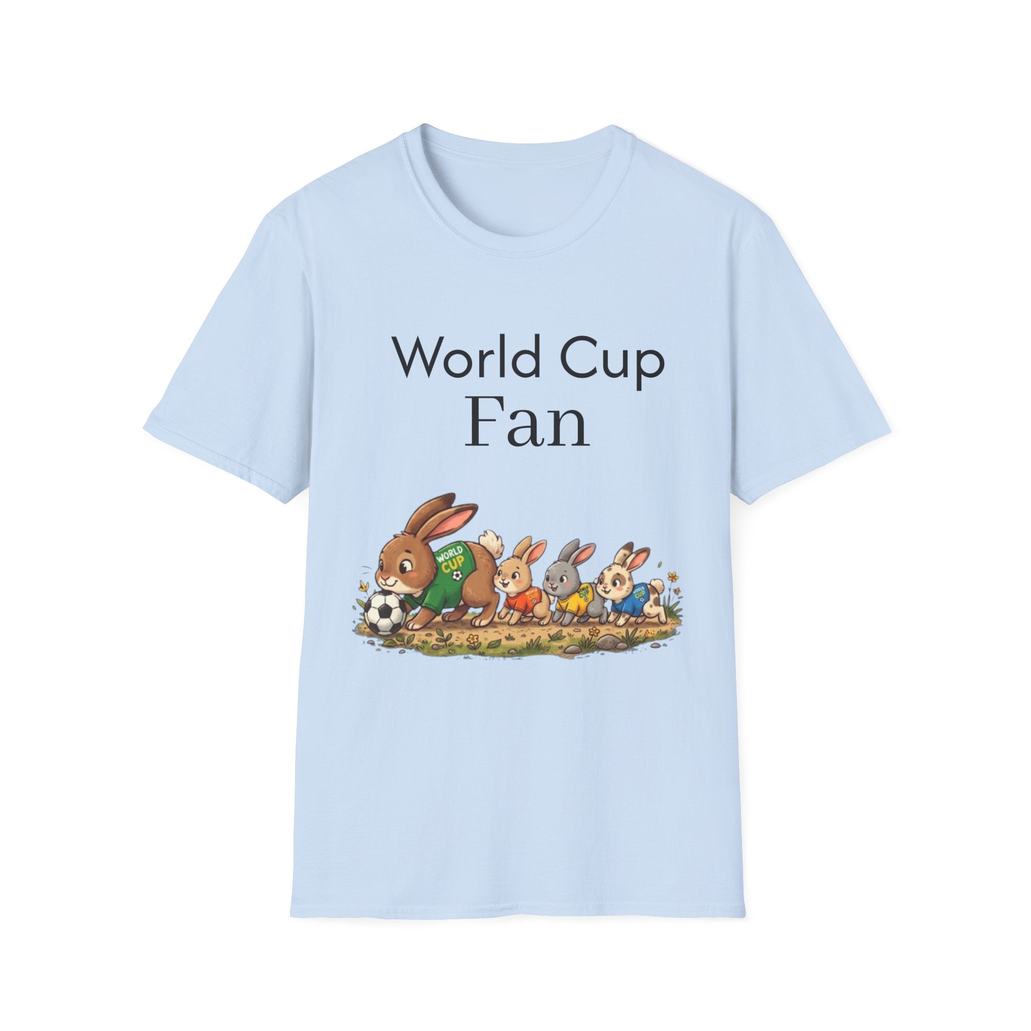 World Cup Fan T-Shirt — Cute Rabbit Soccer Graphic Tee