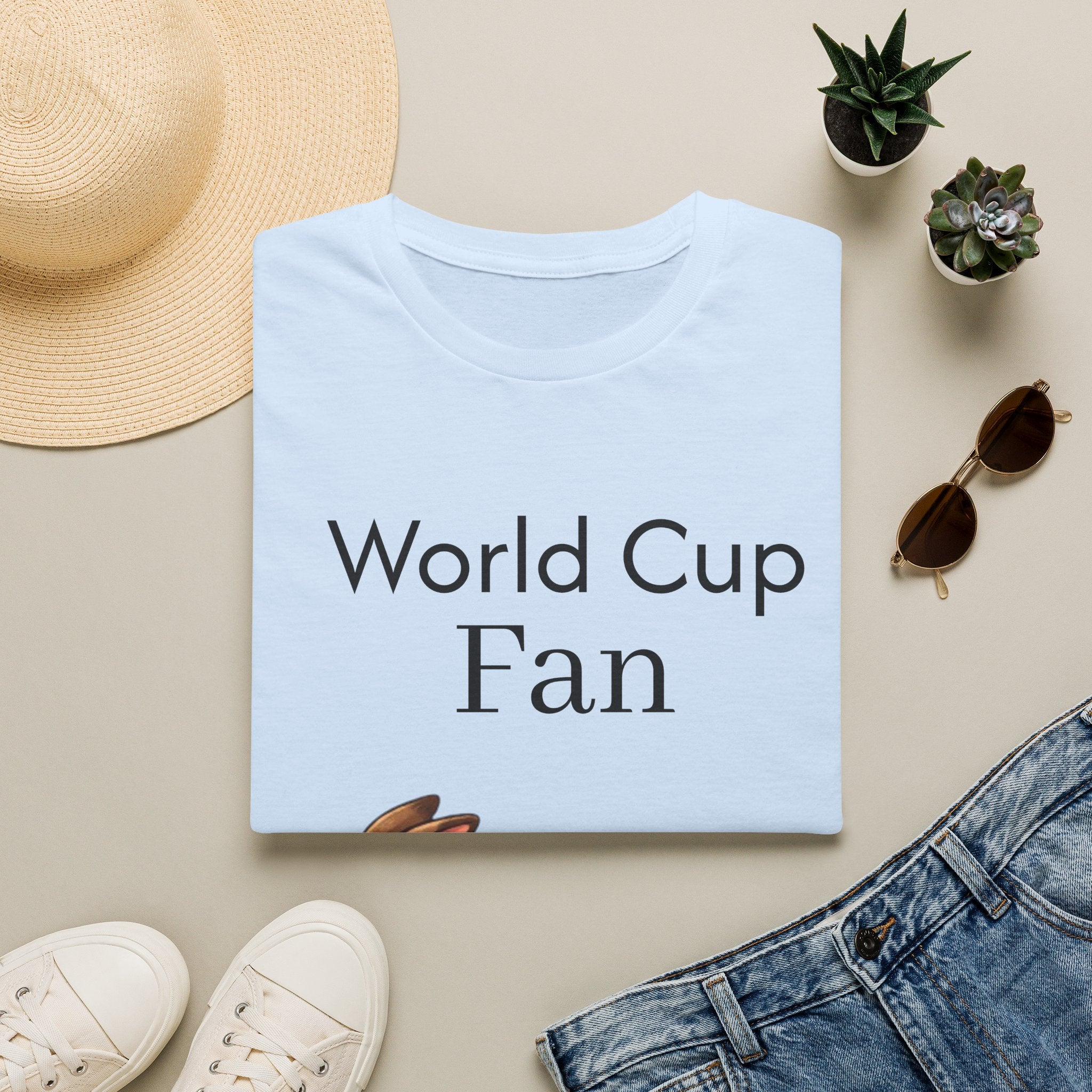 World Cup Fan T-Shirt — Cute Rabbit Soccer Graphic Tee