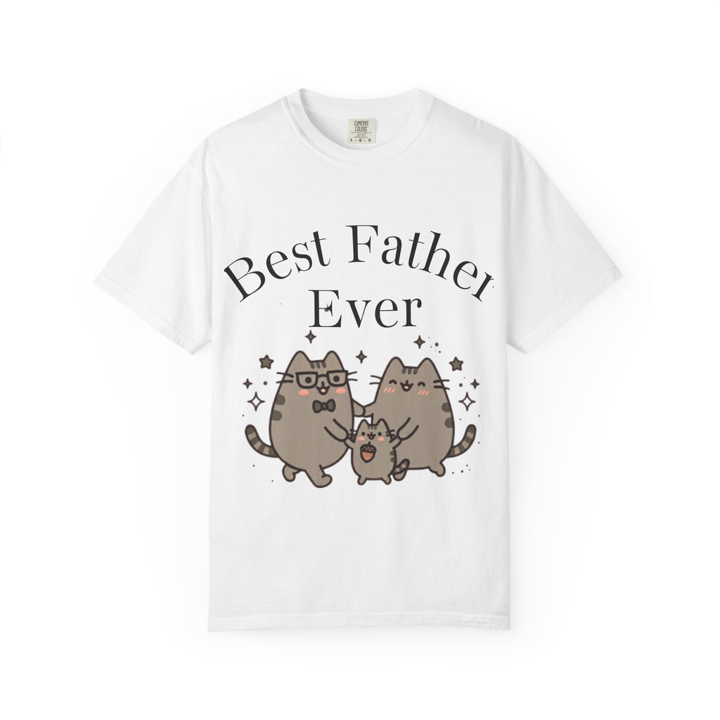 Best Father Ever, Happy Cat Family Graphic Tee