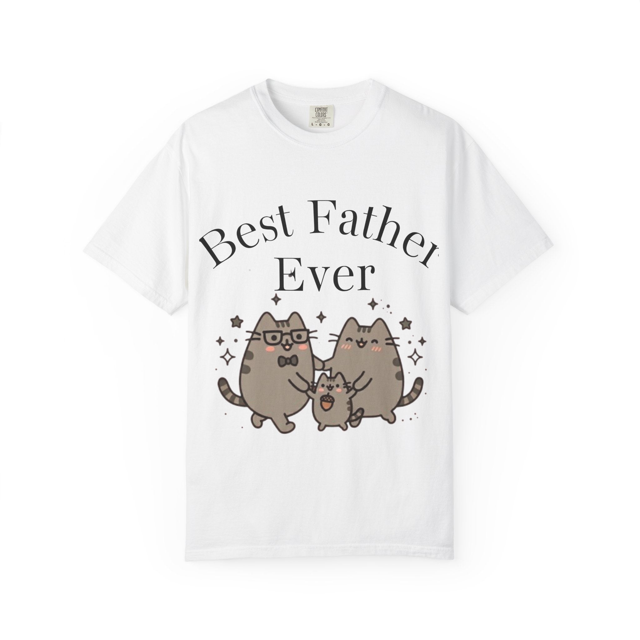 Best Father Ever, Happy Cat Family Graphic Tee