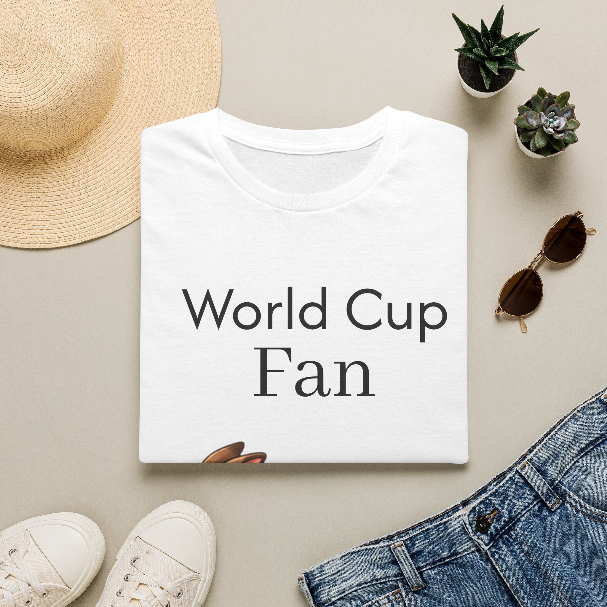 World Cup Fan T-Shirt — Cute Rabbit Soccer Graphic Tee