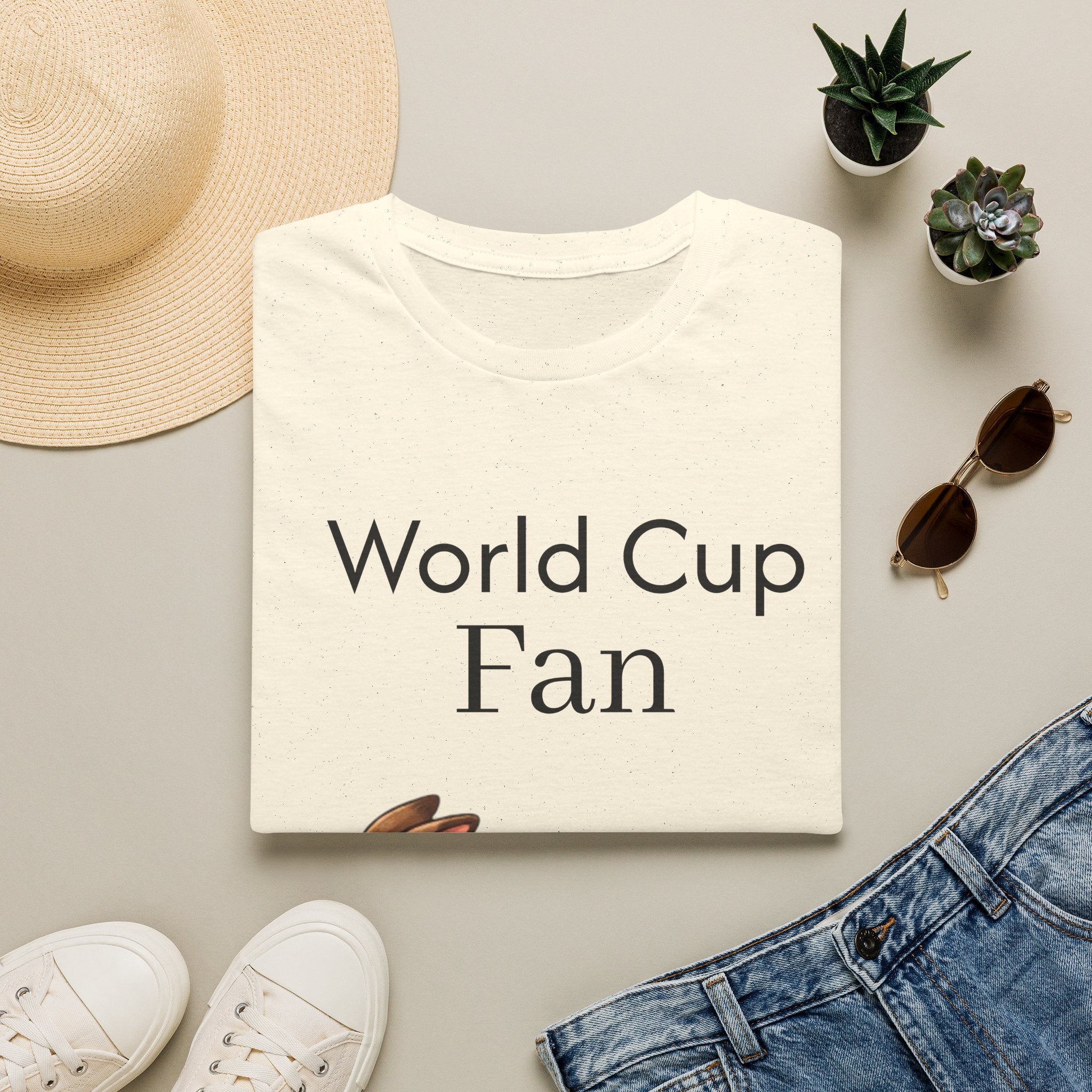 World Cup Fan T-Shirt — Cute Rabbit Soccer Graphic Tee